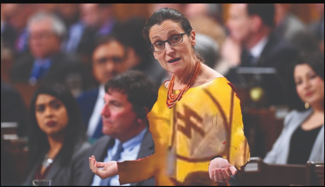 KateTagseth's tweet photo. @Toronto99News She's a #WEFtraitor, #Banderist, more concerned about #Ukraine than Canada, and she's likely pocketed extra cash in the money laundering scheme she promotes.

She's also behind invoking Emergencies Act, freezing bank accounts, and criminizing innocent Canadians. Jail works. https://t.co/64ql7OWSr4