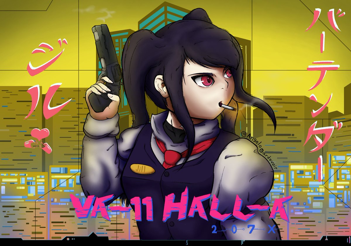 Played #va11halla as a gift for my Birthday, best birthday gift I ever gotten. Enjoy the art I made because of it. #Jill #fanart #Cyberpunk2077 #cyberpunk #cyberpunkred #digitalart