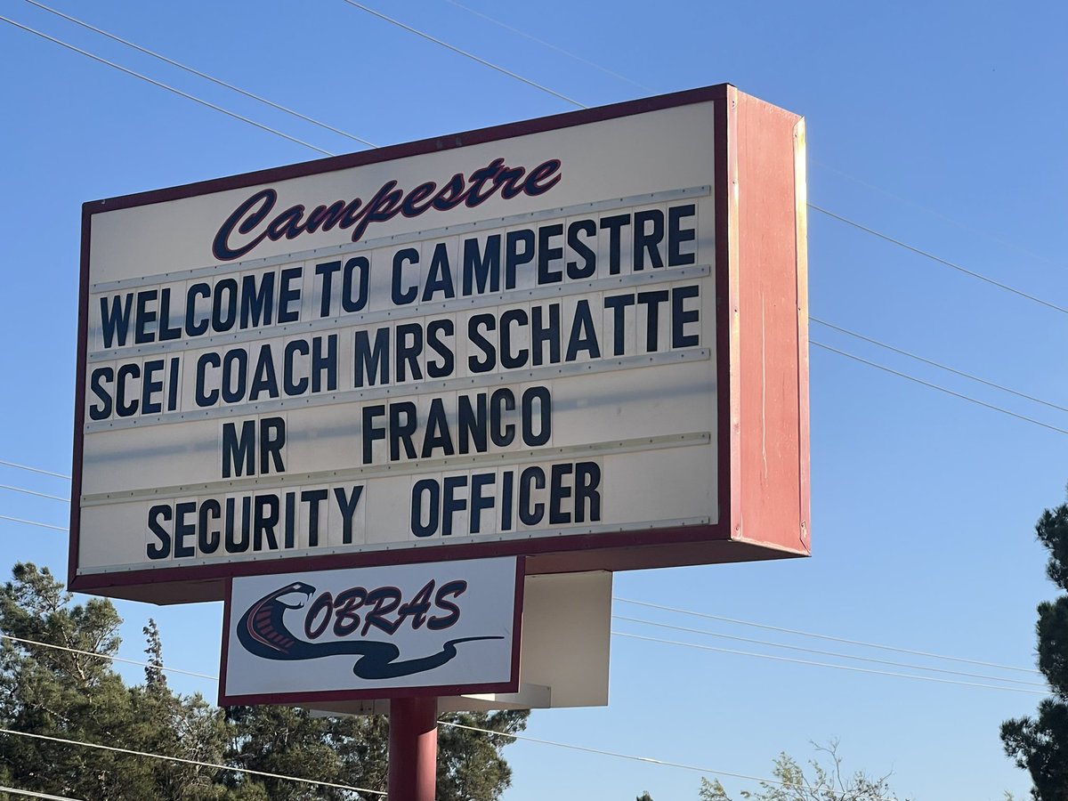 Hueco_Elem's tweet photo. Welcome to the Campestre family Mrs Schatte and Mr Franco! We are blessed to have you join our beautiful campus and community! #TeamSISD #CobraPride #CX3 #BULLDOGNATION #TraditionandPride https://t.co/Vep3W75Bee