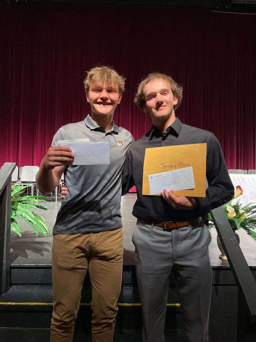 Baseball boys having a good night at the Scholarship Banquet. Congratulations <a href="/CroyleTommy/">Tommy Croyle</a> <a href="/JRMoore54/">Jeremy Moore</a>