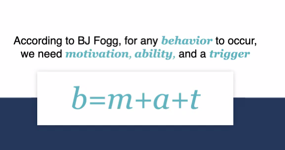 thatproductchic's tweet photo. For any human behaviour (b) we need sufficient motivation (m) and ability (a) and a trigger (t) @nireyal @LTPCON #ltpcon - as product manager we need to make sure there is sufficient motivation, that the action is not too hard and that a trigger exists #prodmgmt https://t.co/IBgCCGLkrA