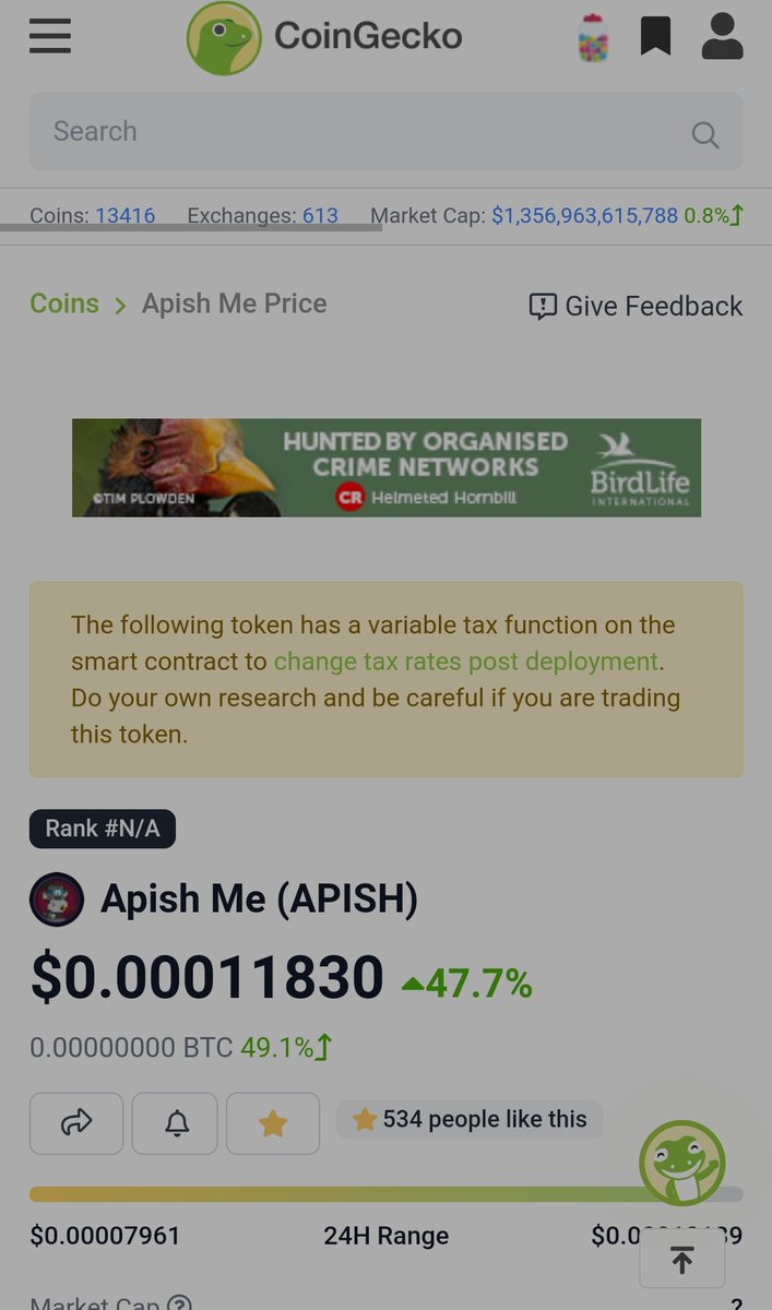 andrei_adams's tweet photo. $Apish /Usd +47.7%
@ZappyFi $Zap
#NFT
#Apishpunks
#builton
#Telos blockchain
#TelosEVM
#ZappyDex https://t.co/lKy32vOeoX