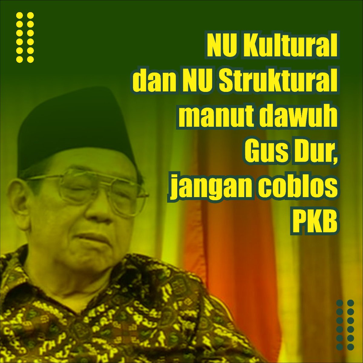 Yang jelas NU Kultural manut dawuh Gus Dur.
Selama Gak Imin masih tunggangi NU untuk PKB, males coblos PKB.
Panik ya min?
#PanikNihYee
<a href="/najmifuady/">#9EFF8D</a> @kawananraja <a href="/kutang_bolong/">Official® : mBib Dombleh 💋</a> <a href="/triwul82/">kiv z</a>