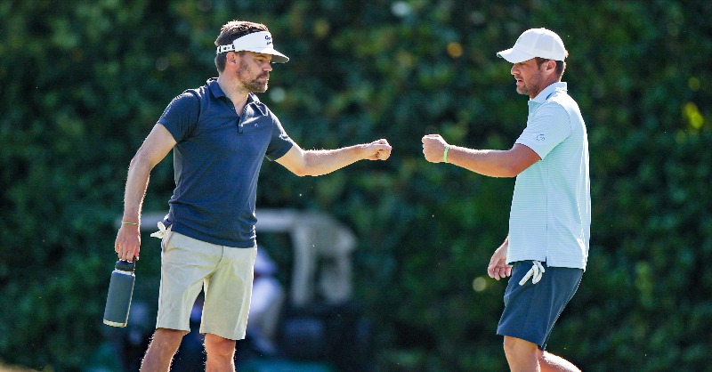 USGA's tweet photo. Alternates ➡️ Semifinalists

@golf_subpar's Drew Stoltz and Drew Kittleson were never supposed to be in Birmingham for the #USFourBall. Now, the pair are headed for the semifinals with momentum on their side.