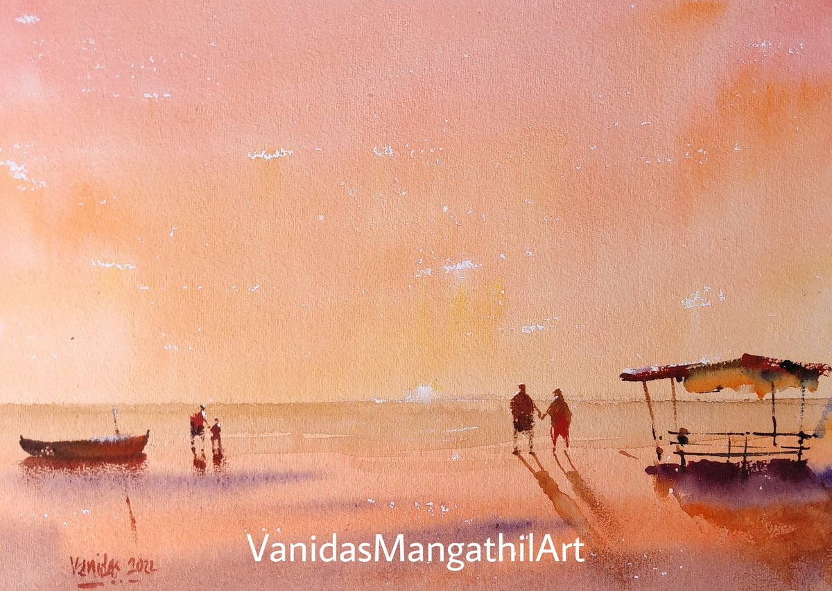 WatercolorIsFun's tweet photo. Perfection doesn't matter in Watercolors. What matters is the overall illution created... What do you think?..

#Watercolor #landscape #vanidas #VanidasMangathilArt https://t.co/MMzIsnA5r7
