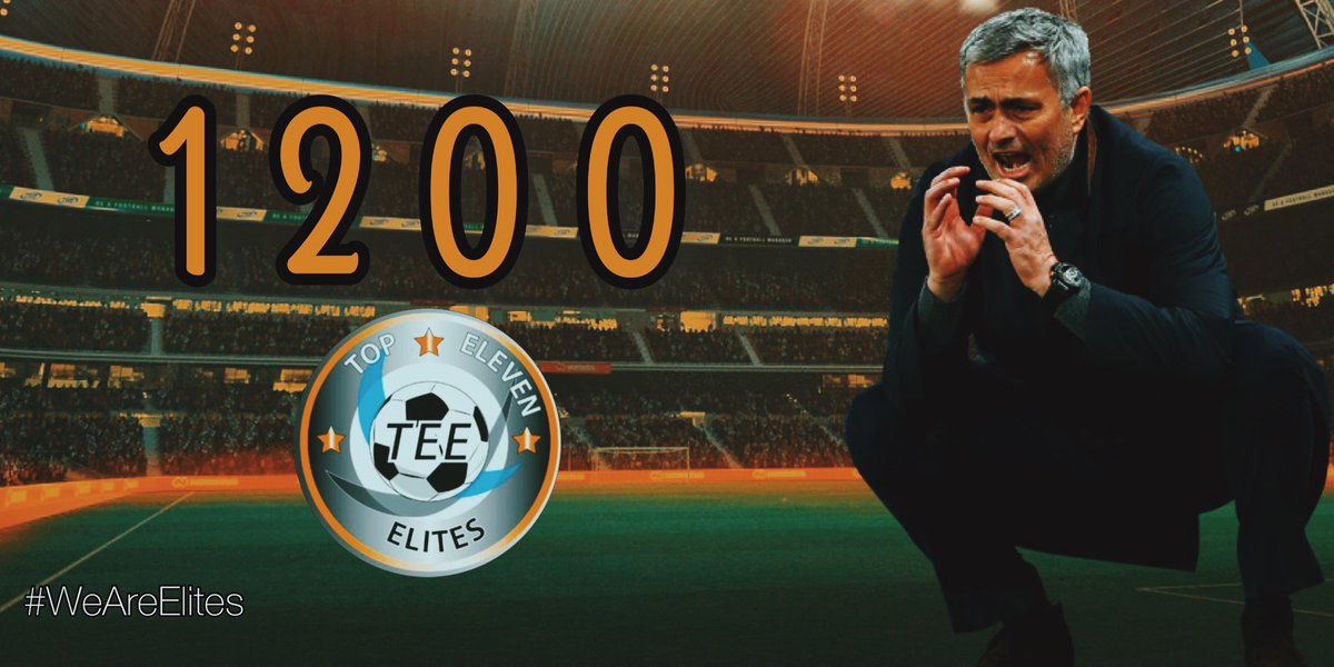 ⚽️⚽️1️⃣2️⃣0️⃣0️⃣⚽️⚽️

We’re happy to announce that we have reached 1200 followers! 🥳

LIKE♥️ &amp; RETWEET🔁 this tweet to be part of our giveaway 

Winner will get a 30T article from the <a href="/topeleven/">Top Eleven</a> shop! 

The winner will be announced this sunday!

#WeAreElites
#TopEleven