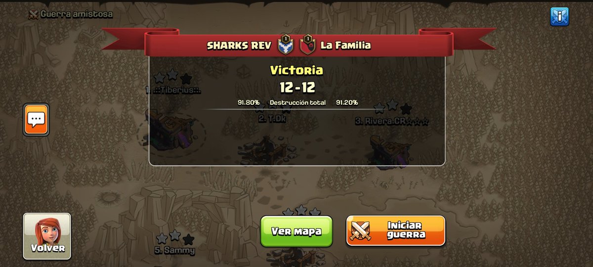 Victoria importante que nos posiciona por primera vez en la final de un torneo de la comunidad de Clash Of Clans!!! 🦈🦈🦈🦈