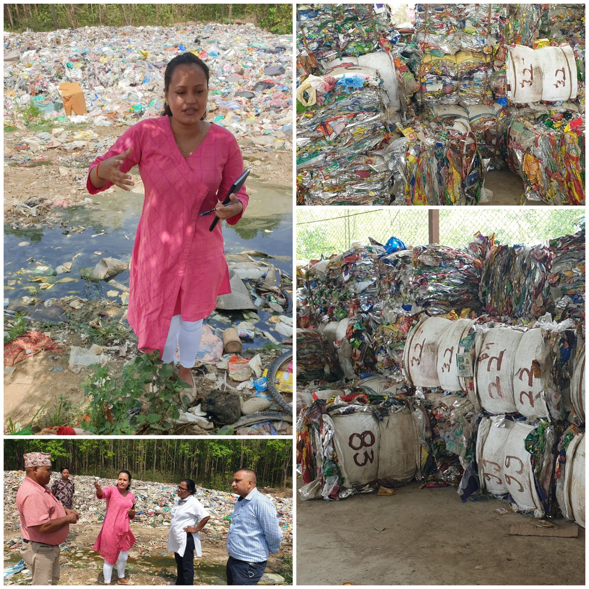 Ayshaniee's tweet photo. Rapid urbanism w/some 149K people #Tillotama generates abt 50T of #Waste day. WASH Coop, Municipality & @UNDPNepal tackle this. Behaviour changes 4 Source Segregation, infrastructure are key, mostly 4 multilayer #Plastics, to do something is #Stillpossible says Arju Karki #PRGP https://t.co/LBZ12Boj7C