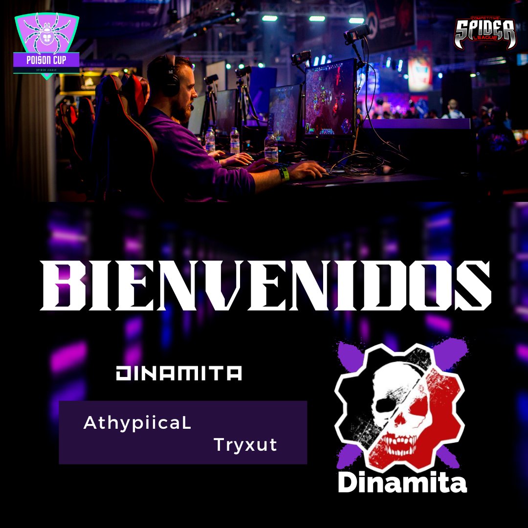 Sean bienvenidos a la POISON CUP, dupla de:

#Dinamita 🔥 equipo participante de esta POISON CUP🕸️🏆

🕷️ <a href="/arturogomez117/">arturogomez</a>
🕷️ @tryxut

#SpiderLeague #Gears5 #PoisonCup #Torneo #Xbox  #2v2 #Competitive