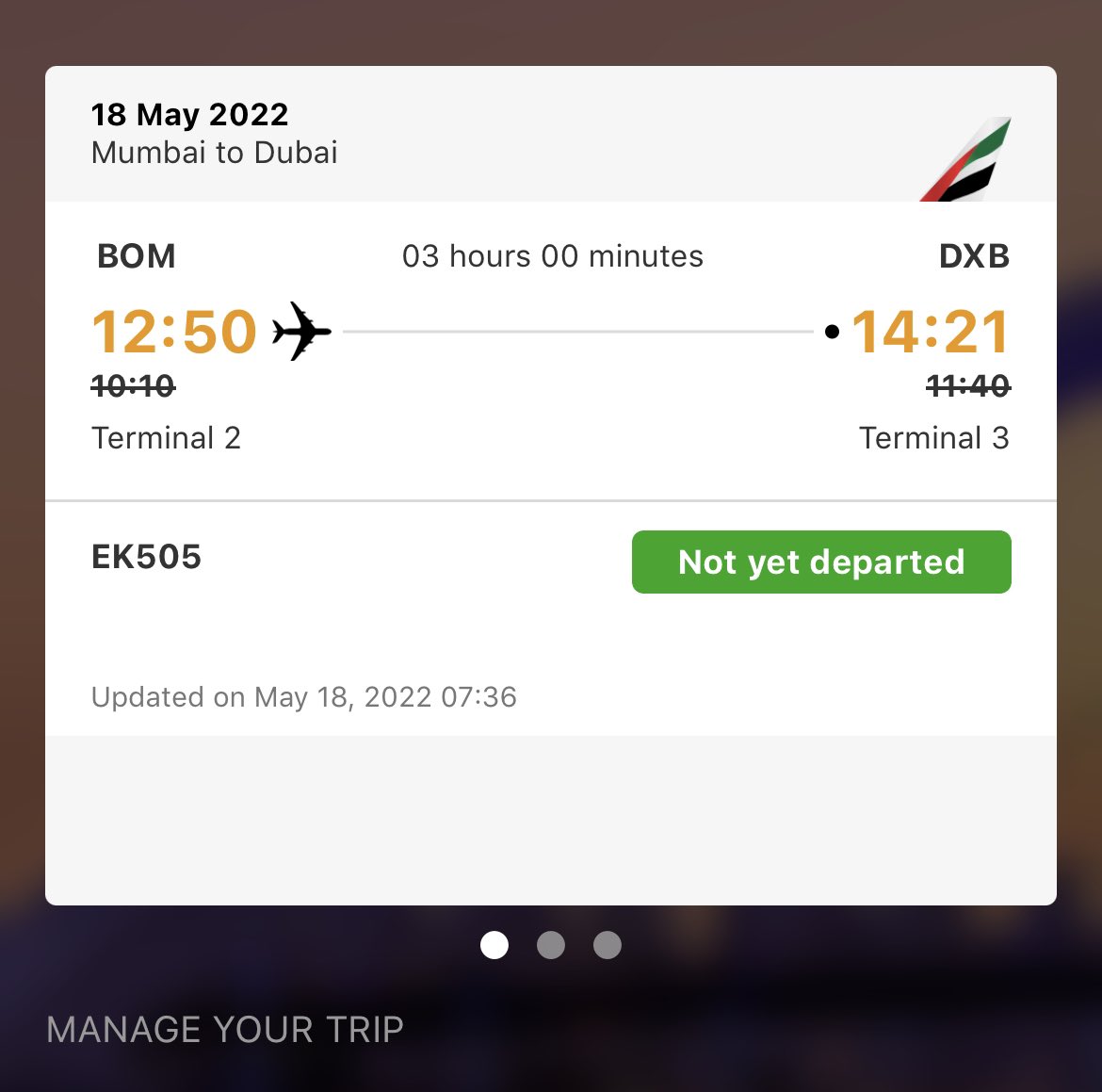 wingmanindia's tweet photo. @emirates #Serioulsly ? 3 #Hour #Delay From #Mumbai To #Dubai And You’ll Do Not Even #Inform The #Passengers ? https://t.co/DcMyErc4Tk