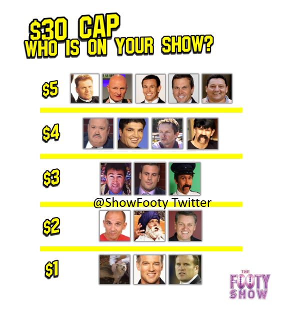 You're the new executive producer of The Footy Show and you've got $30 to spend in your cap - who are you putting on the show? #NRL #RugbyLeague #FootyShow