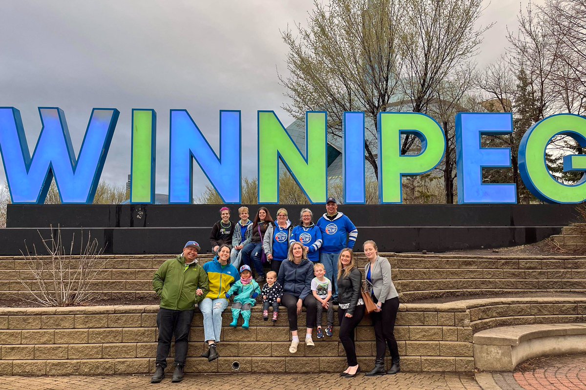 MBNFSupport's tweet photo. What an amazing day! Thank you @cityofwinnipeg for helping us with our Neurofibromatosis Awareness Day! New families and friends were connected! NF awareness and support helps makes this crazy disorder a little easier to live with. 💙💚🌎
#EndNF #NFAwareness #makeNFvisible #MBNF https://t.co/Pfib7oF0L3