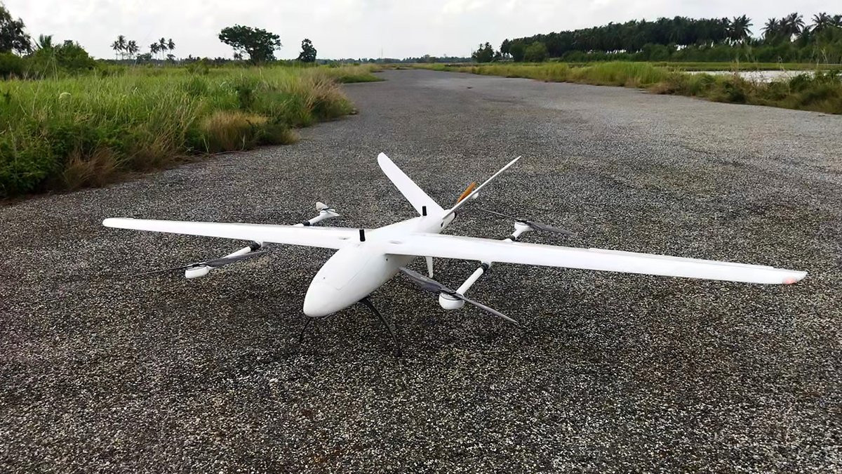 yangdasecurity's tweet photo. Sky Whale heavy-lift VTOL drone made a successful flight test in Thailand on a windy day: https://t.co/7XqehvMyPz
#heavyliftvtol #vtolforcargodelivery #longendurancevtol #yangda https://t.co/jBRYgjvm3g