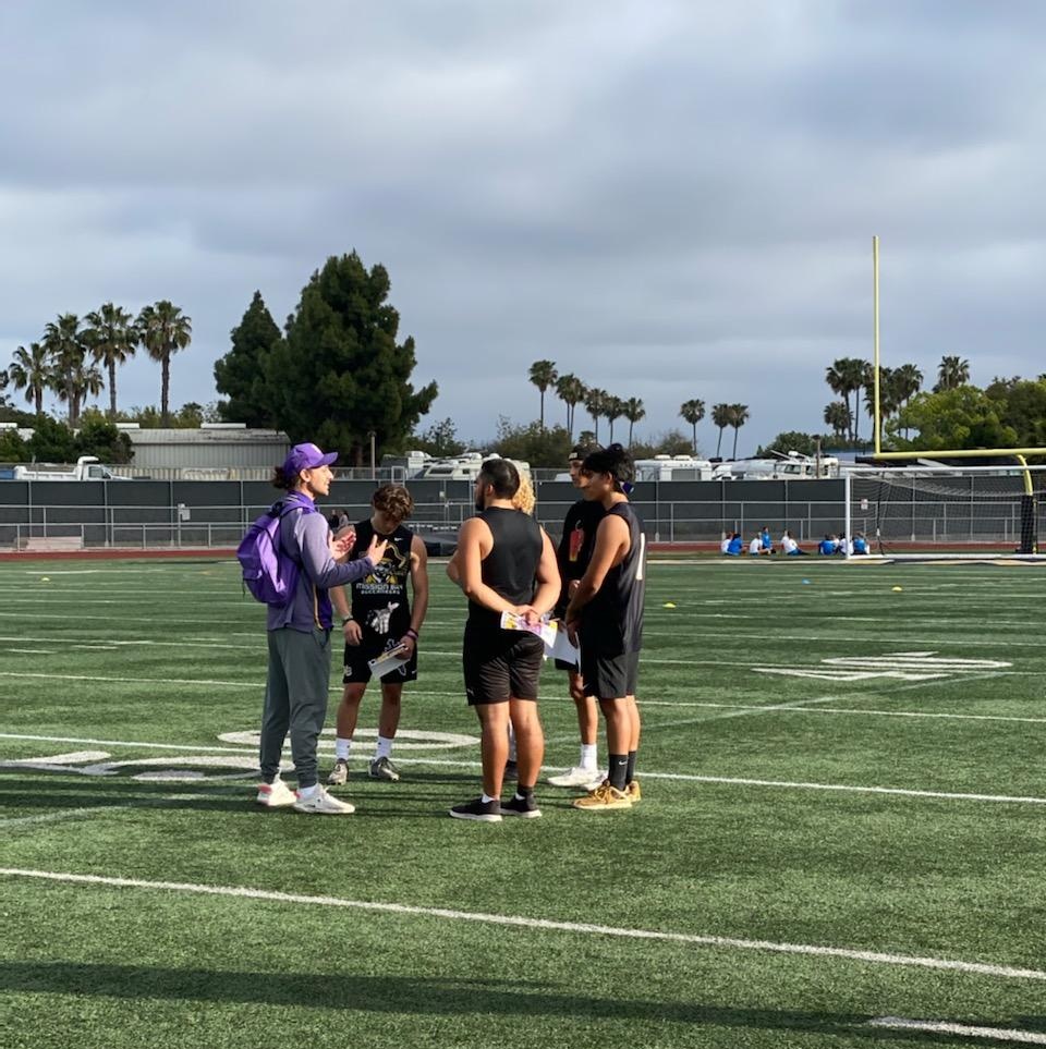 Huge thank you to @CoachLouie15  of <a href="/CLUFootball/">Kingsmen Football</a> for stopping by practice and speaking with some of our student-athletes.