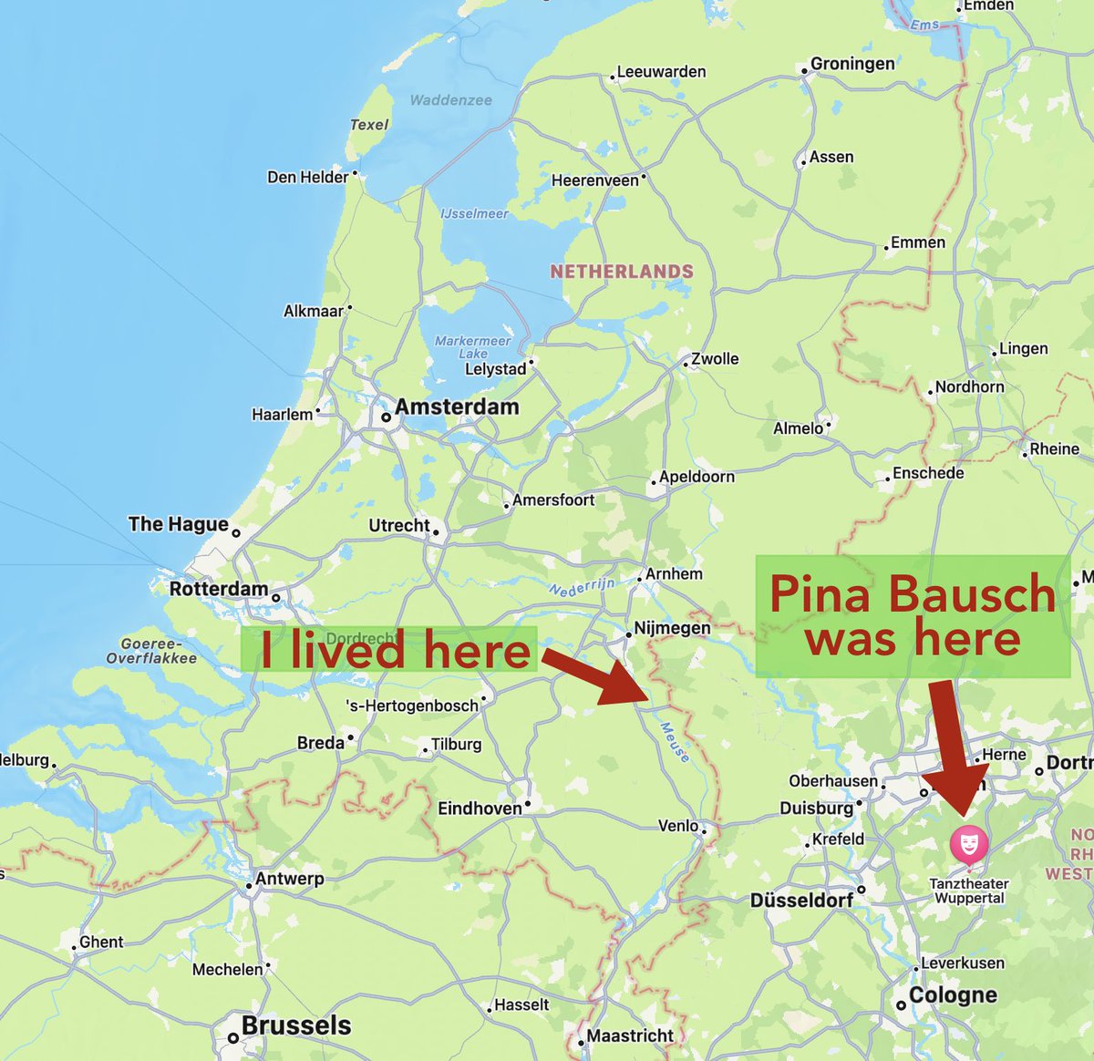 Devastated to discover that before I knew who Pina Bausch was, I spent an entire semester less than 70 miles from her theatre. I may never recover.
.
#pinabausch #tanztheaterwuppertal