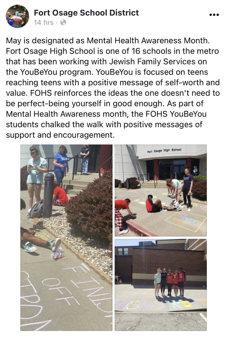 Sidewalk Chalk Day to raise awareness for Mental Health. Love being a part of this group ❤️ m.facebook.com/story.php?stor…