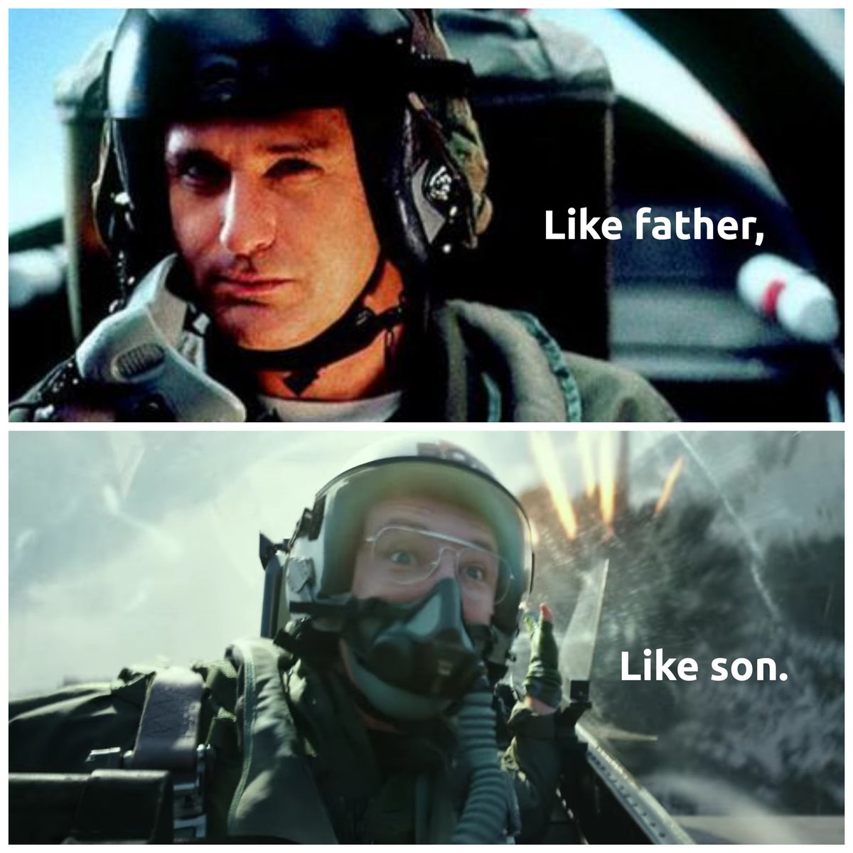 GulfstreamGuy's tweet photo. @TopGunMovie Just realized this little bit of #UselessKnowledge.. #BillPullman and his son, #LewisPullman both "flew" Hornets in movies! #bob #TopGunMaverick #PresidentWhitmore https://t.co/x5ouqm5FbZ
