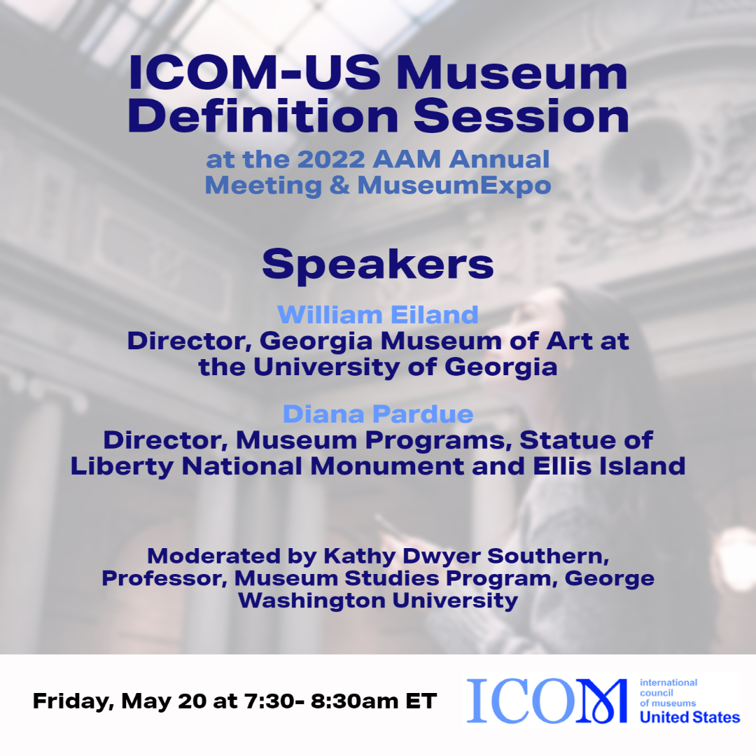 Heading to #AAM2022? 

Join #ICOMUS for the Museum Definition Session & Breakfast on Friday, May 20 at 7:30am ET! 

For those in person, we will see you there! Those looking to attend virtually, can register here: https://t.co/gyYOC2Alna
#MuseumDefinition https://t.co/KcVjhdR8Ot
