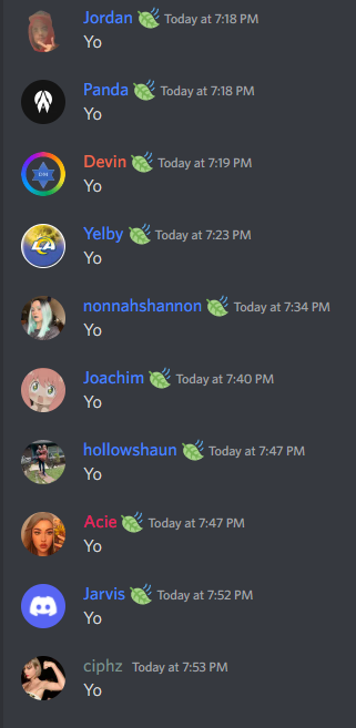this is what goes down in the Discord for those wondering https://t.co/WezORfeMOq