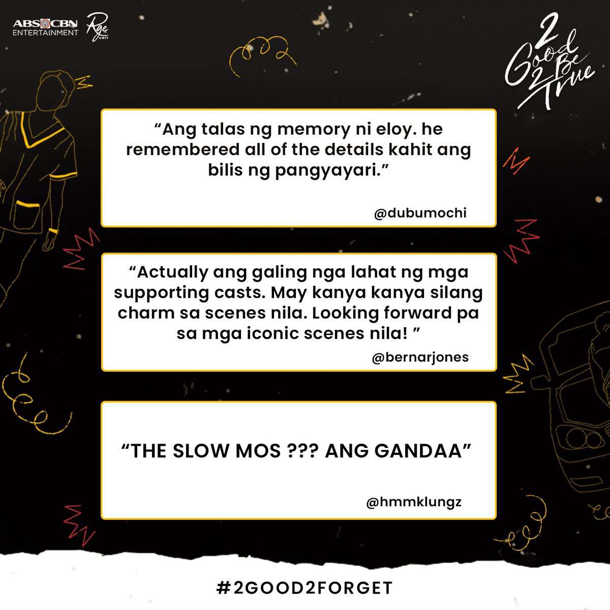 2G2BTabscbn's tweet photo. #2Good2Forget ang amoy ni Eloy kay Ali kagabi! 👃🏻
Maraming salamat, sa pagtutok mga Kapamilya! #RGEUnit #KathNiel https://t.co/agAa8TAYhg