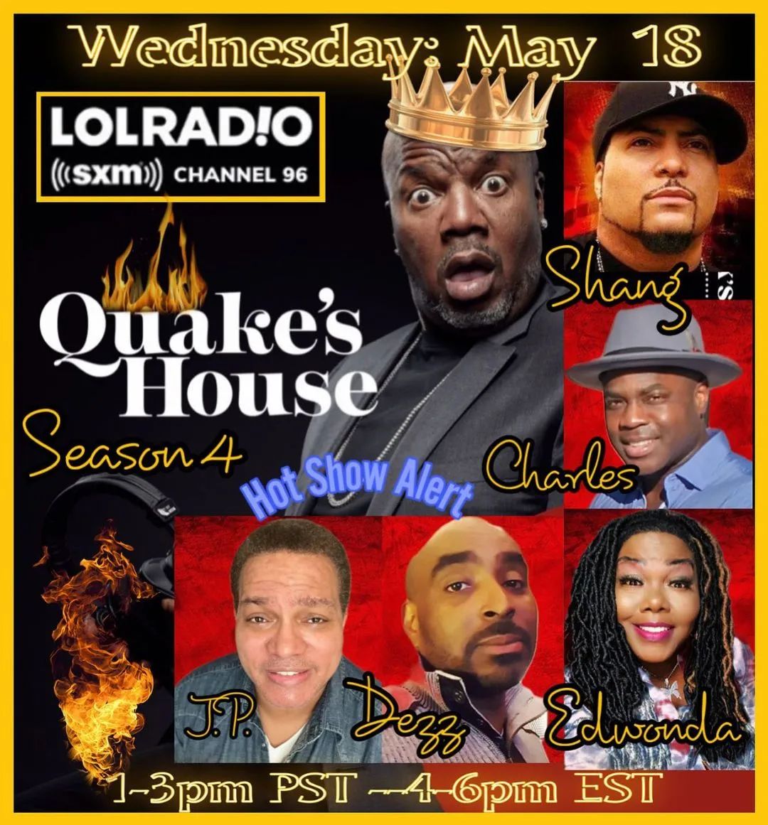 CharlesAllen79's tweet photo. We had fun today. The real comedy not all the new sensitive stuff. Tap into Quakes House 🏠 and enjoy ya self.
#quakeshouse #SiriusXM #LoLNetWork #Comedy https://t.co/BQtl2UFD6J