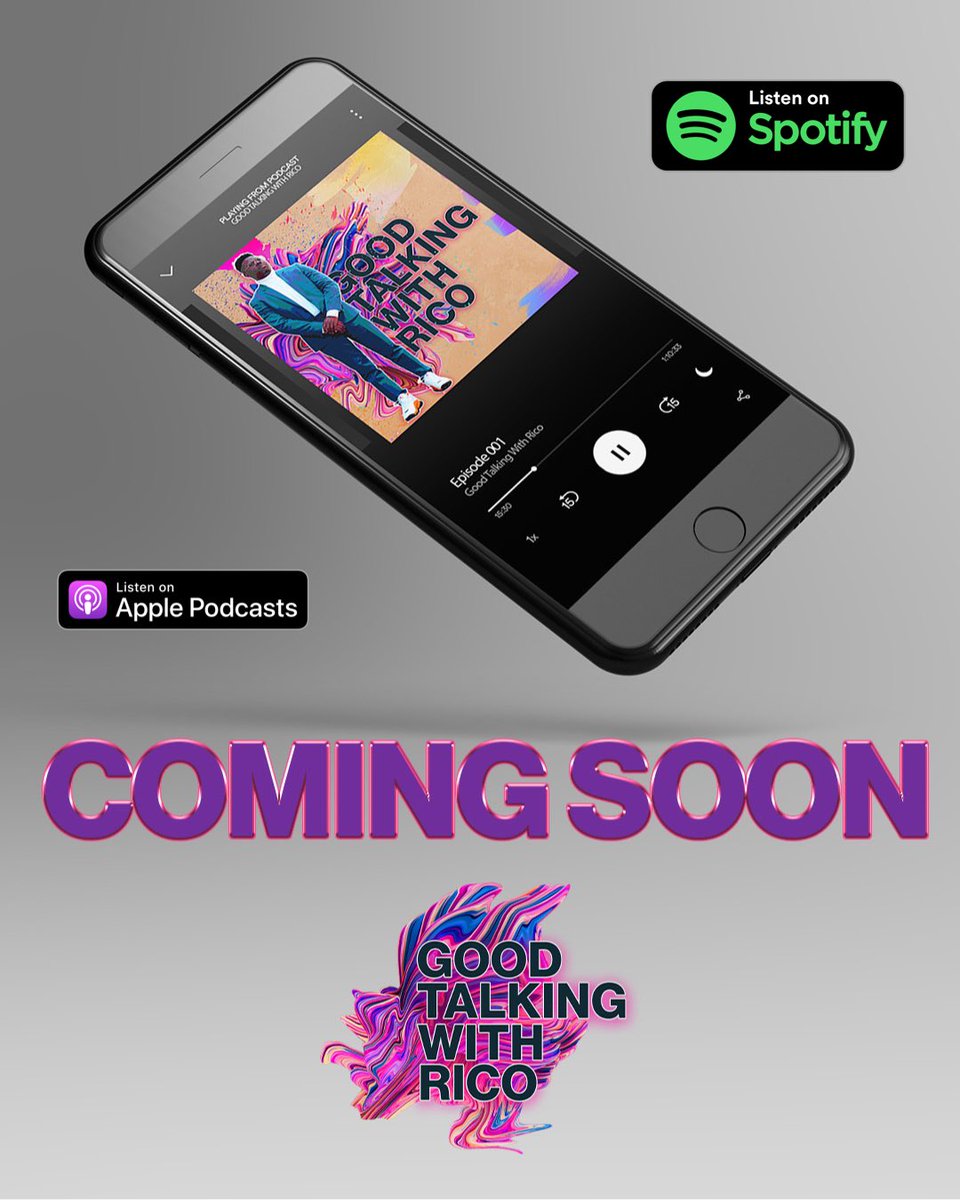 IAmRico_Smith's tweet photo. Summer 2022
#GoodTalkingWithRico #summer2022 #applepodcasts #Spotify #podcast #podcastseries https://t.co/4AQJnJIqT1