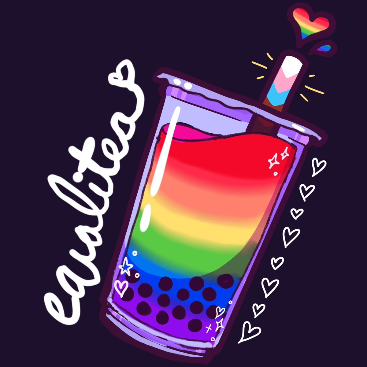 rainbow or white? (its supposed to say equalitea excuse my cursive x3