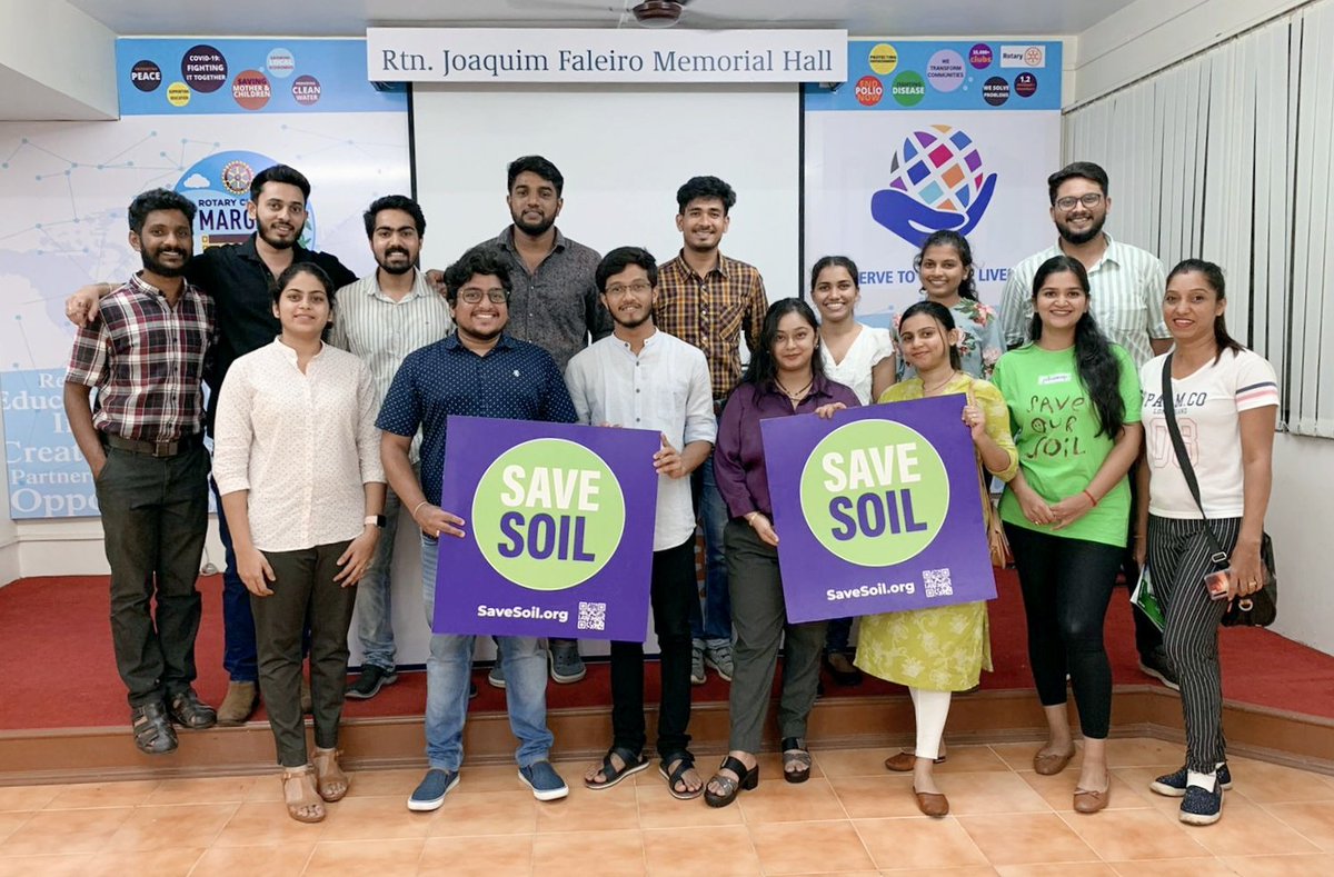 AgniAnish's tweet photo. Pleasure to be a part of #SaveSoil movement along with my fellow Rotaracters.
@cpsavesoil @rotaract @RotaractMargao https://t.co/FuQcMb3O5U