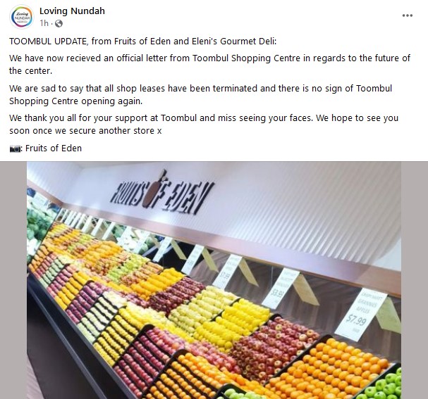 ProfRetail's tweet photo. #Toombul Shopping Centre update from retailer - "... all shop leases have been terminated and there is no sign of Toombul Shopping Centre opening again".
@newscomauHQ @9NewsQueensland @7NewsBrisbane @cmail_biz @radio_austin @scottemerson https://t.co/OKUvHNJFkA