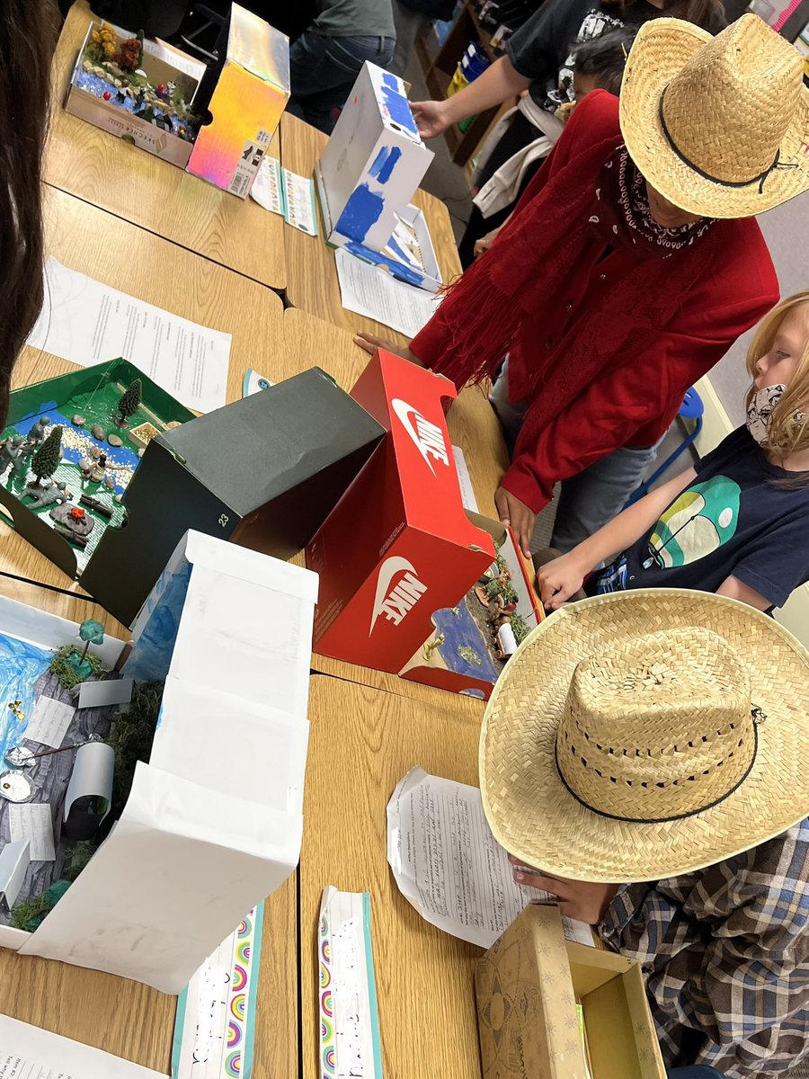 Christie_Aileen's tweet photo. Thank you to @AddieMSteele for bringing her students to view our California Gold Rush museum! My students loved having an audience for their exhibits. https://t.co/x1XYeYmY8Z