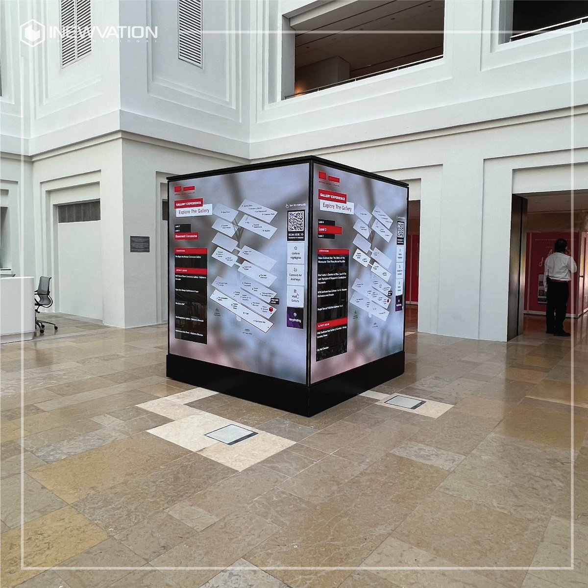 inewvation's tweet photo. The Phase 2 Arrival Landmark is finally set in place! 

Inewvation International Pte Ltd continues to fulfill more projects at National Gallery Singapore featuring the Ergo UHD Series with movable structure, allowing its visitors to make their gallery experience trouble-free. https://t.co/2j4G9j6RCU
