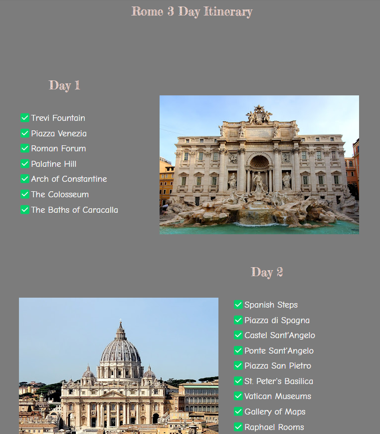 Ready to travel? 3-day itinerary to Rome.

3-day itinerary in Rome. Who is ready to travel? #rome #3daysinrome #colosseum #vatican #italy #traveladvisor

creating-lifes-moments.blogspot.com/2022/05/rome-3…