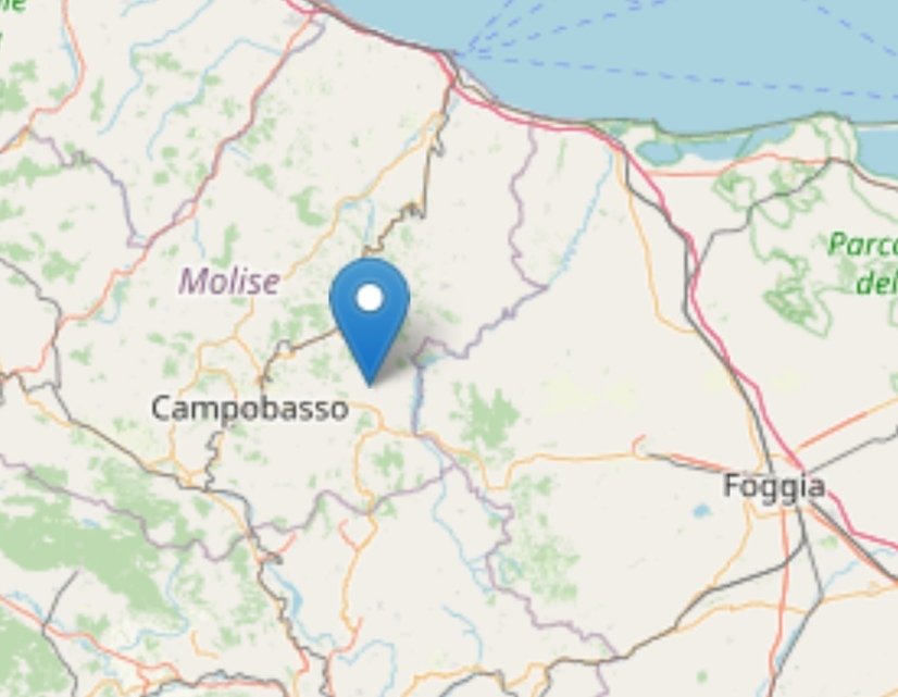 NoiNotizie's tweet photo. Terremoto di magnitudo 3,7 nella notte in #Molise. Avvertito nel foggiano #Puglia (immagine: fonte @INGVterremoti) https://t.co/sZVb6K6avd https://t.co/27LRZHrIcD