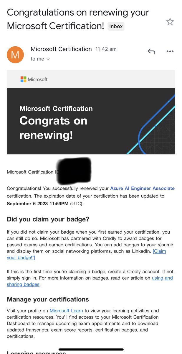 yashints's tweet photo. Just renewed my #AI102 cert via @microsoft @MicrosoftLearn and it’s so easy you doubt yourself 😍
Give it a shot and give us feedback on how we’re doing #azure #getcertified #microsoft #msdocs https://t.co/YvC2nLblRM