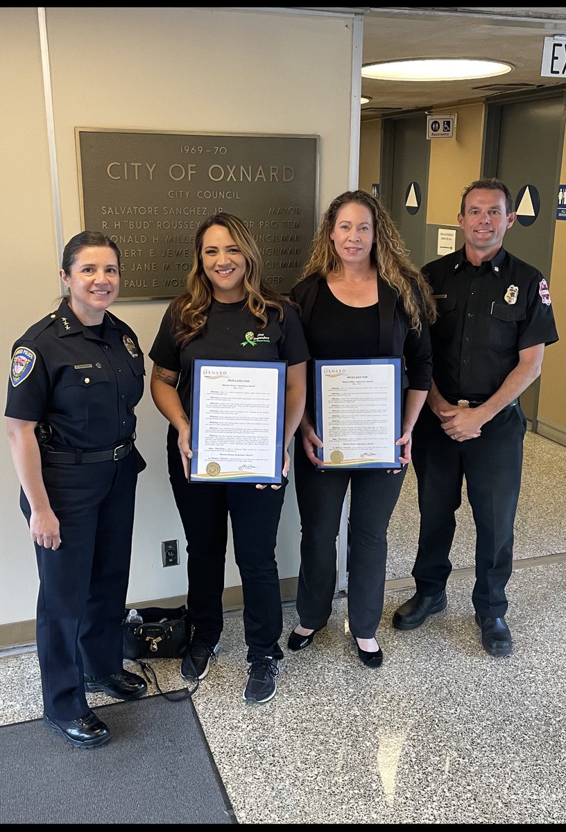 Misty4PHcouncil's tweet photo. Thank you so much to the City of Oxnard, Oxnard Police Department, and the Oxnard Fire Department for your support, raising awareness of mental illness and helping to fight the stigma in our communities. #NAMIVC #MoreForMentalHealth #StompOutStigma #mentalhealthawareness https://t.co/o0LRkUtwr7