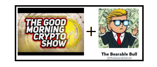 johnnykrypto00's tweet photo. The TIME has arrived! DON'T MISS @thebearablebull LIVE today on Good Morning #Crypto @11AM ET.This is your chance to hear straight from the Bull's mouth as we talk everything from #cryptocrashes to baby Calf walks!🤣@jordannharryy @Coachjv_  @XRPjenna #XRP
https://t.co/lvstWmZpr6 https://t.co/T5own9LD5y