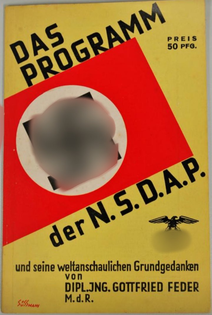 antifawedding's tweet photo. 04
Bücher die auch im Telegram-Kanal der #Prinzenallee82-Schwurbler beworben werden stammen u.a. von Gottfried Feder, dem wirtschaftspolitischen Sprecher der NSDAP.

Feders wirtschaftspolitische Forderungen sind unter anderem im 25-Punkte-Programm der NSDAP enthalten. #P82 https://t.co/wlEqHJprYY