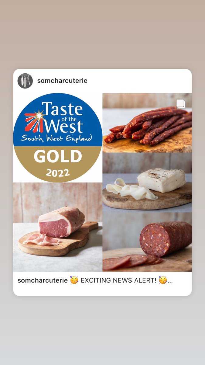 We're over the moon to have received not one, not two but six awards in this year's @tasteofthewestflc Awards.
Congratulations to all entrants! 
#tasteofthewest #southwestbusiness #somersetcharcuterie #awardwinning #lomo #lardo #coppa #pokers #peperone #airdriedmeat