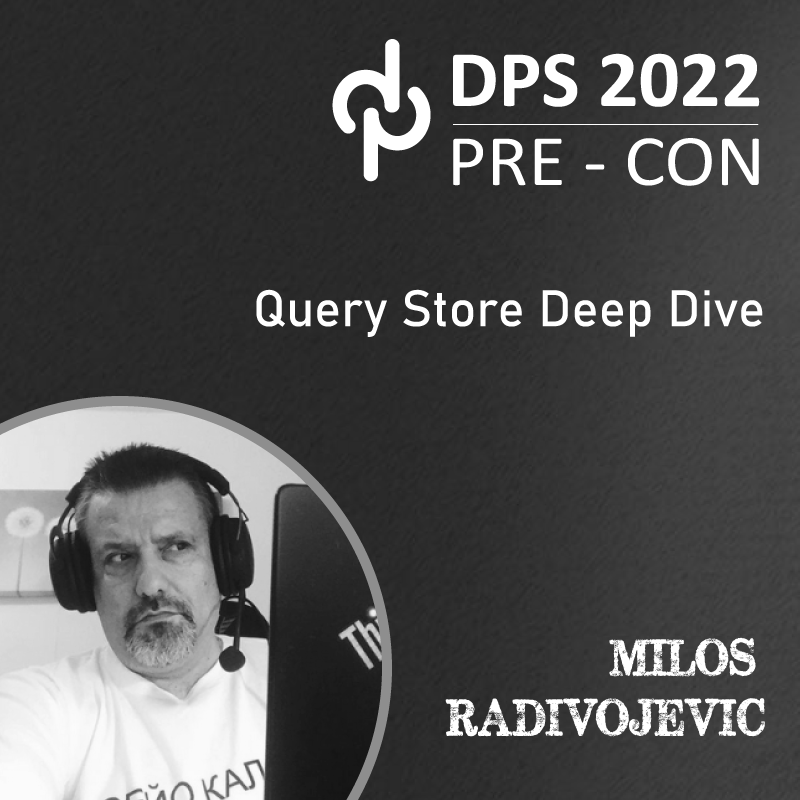 MilosSQL's tweet image. 8-hour virtual class by @MilosSQL on &quot;Query Store Deep Dive&quot;
Book your seat now bit.ly/dps2022PreCons
RT/Share @DataAISummit
#QueryStore #SQLServer #DPS10 #DPS2022