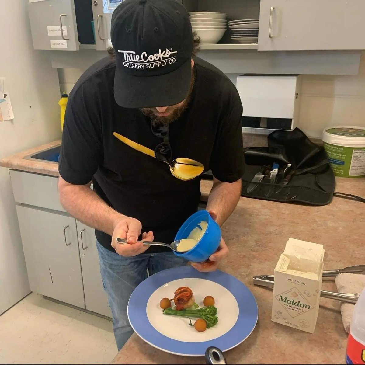 NotreDameOCSB's tweet photo. Ms. Smith's class was cooking a delicious Korean-inspired dish yesterday  with Chef Ryan. 😋 Now go treat your palate and check out Le St Laurent  

#ThisisND #ottawahighschool #ocsb #ocsbBeCommunity #hospitality #cheffinitup https://t.co/4X7sFdZUff