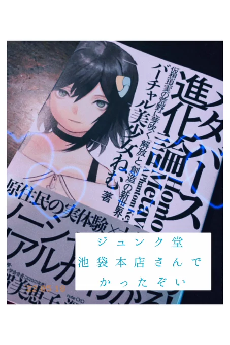 先日、ジュンク堂で見かけた「メタバース進化論」、気になるので買ってきました!VRは機器が無くて未体験の分野なので、これから触れたりするときのための道標になると嬉しいな 