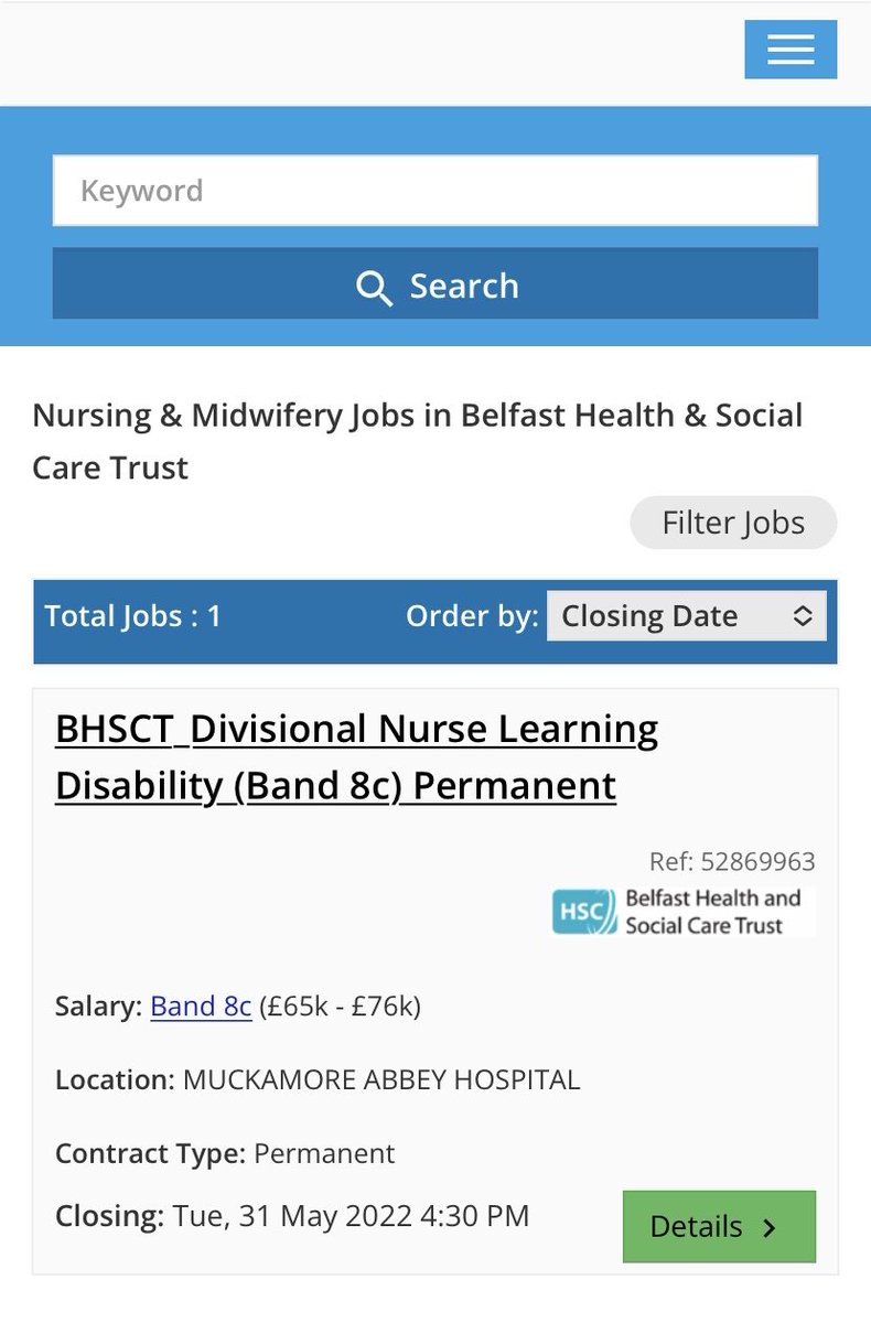 An exciting opportunity to lead nurse services in LD in Belfast Trust ⁦<a href="/BelfastTrust/">Belfast Trust</a>⁩