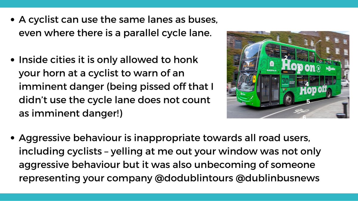 aimurph's tweet photo. To the ⁦@dodublintours⁩ ⁦@dublinbusnews⁩ driver on Ormond Quay at 8.50am this morning … #sharetheroad https://t.co/gncEJwx258