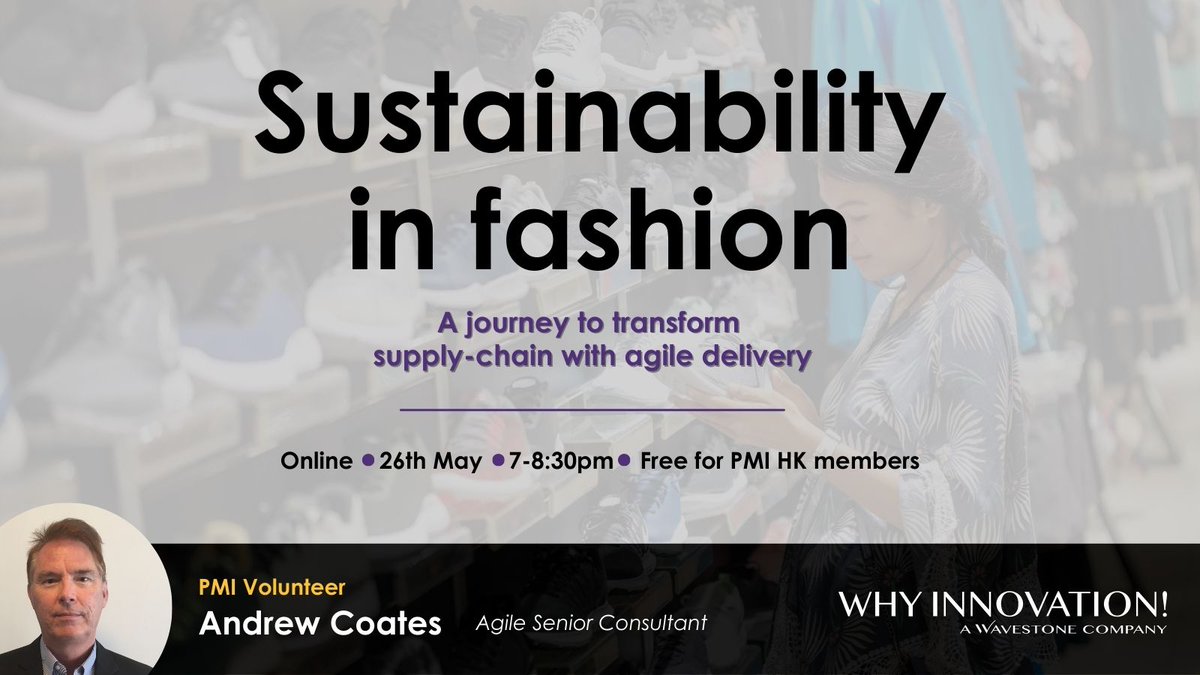 why_innovation's tweet photo. why innovation! #Agile Senior Consultant, Andrew Coates will be speaking on how agile can the #fashion/sportswear industry to improve on its #sustainability, transparency and ability to deliver trusted, branded products to its customers. 

Click here: https://t.co/PFuJZ4eLi5 https://t.co/djzP2m8AG4