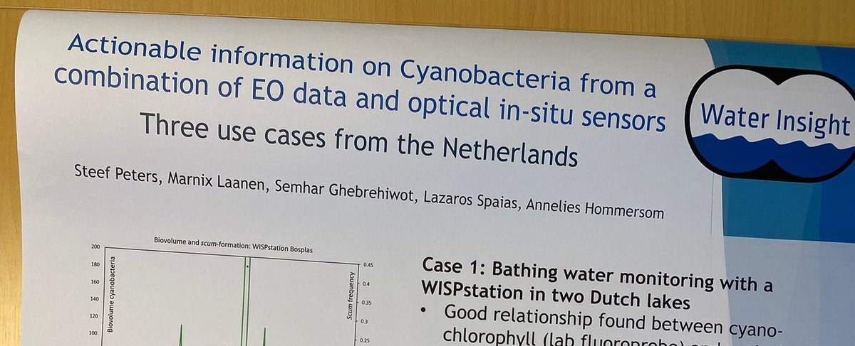 Freshly printed, we are ready for the #LPS22🛰️! Come by on day 4 to see our poster 'Actionable information on #Cyanobacteria in inland waters from a combination of #EO data and optical #insitu sensors'! Hope to see you soon👋shorturl.at/sGNR6