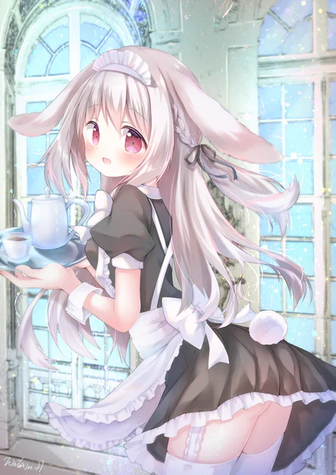 🐇お目覚めに紅茶はいかがですか?
#オリジナル #オリジナルイラスト #ケモミミ 
