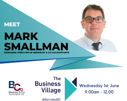 Mark Smallman will be at the Barnsley Business Village @BarnsleyBIC again on 1 June from 9.00am to 12.00pm for a drop-in clinic, no appointment needed, to advise and discuss your business needs. Come and say hello and have a chat about your business.