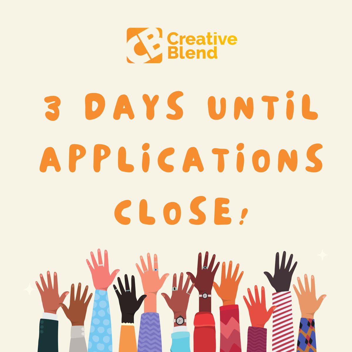 Creative_Blend's tweet photo. 3 days left!📣
Our charity commitment applications close this Friday! Make sure you don't miss out on the chance to have 5 hours FREE digital marketing support for the year...
(link to apply on our website)
#BrightonCharities #SussexCharities #DigitalMarketingSupport https://t.co/XrQYCcUigy