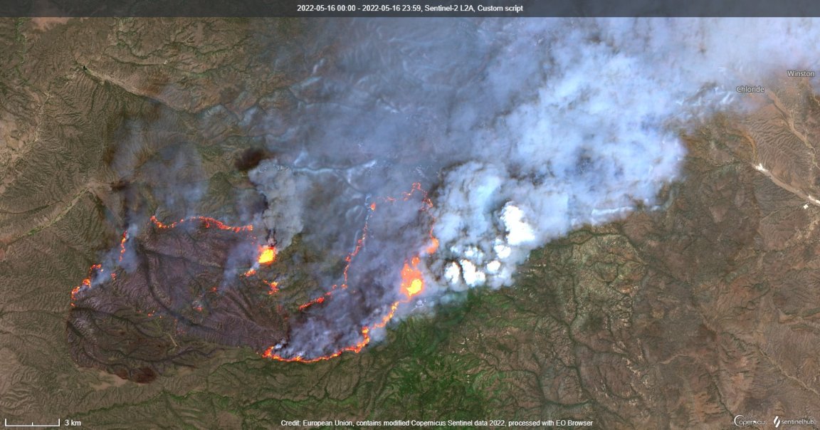 WED_explorer's tweet image. 🔥The #BlackFire in the #Gila National Forest has grown to over 18,000 acres.
©️The script published by @Pierre_Markuse
Processed in 🛰@sentinel_hub #CustomScripts
#Wildfire #Wildfires #Bushfires #Fire #Fires #ClimateChange