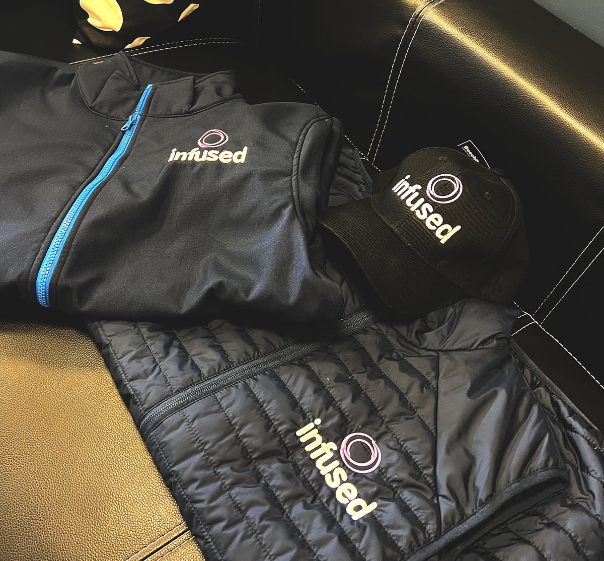 InfusedM's tweet photo. Massive thank you to #theworkwear for our new merch! Looking really cool! #workwear #swag #brand https://t.co/B9XyqJWFH1